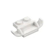 LEGO 20x White Plate, Modified 1 x 2 with Racers Car Grille inv.592