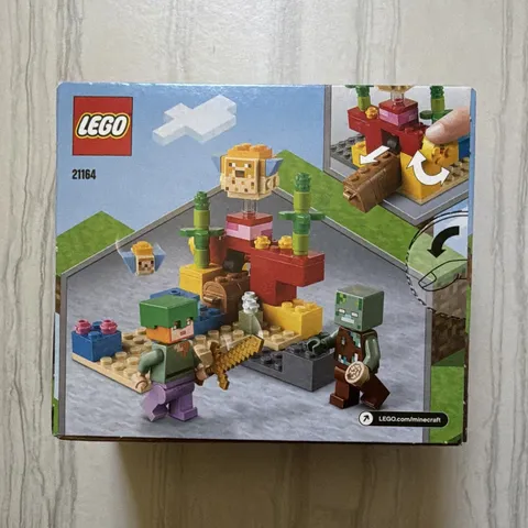 LEGO Minecraft The Coral Reef 21164 Complete Set, 92 Pieces, Age 7+
