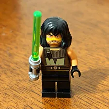 LEGO Star Wars Quinlan Vos Minifigure Complete w/ Lightsaber Genuine LEGO SW0333