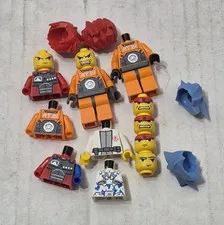 Lot of Lego Minifigure Exo Force Parts & Pieces Incomplete Exo-Force Hair Heads