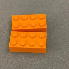 Lego 3001 Orange Replacement Parts Pieces Lot of 2