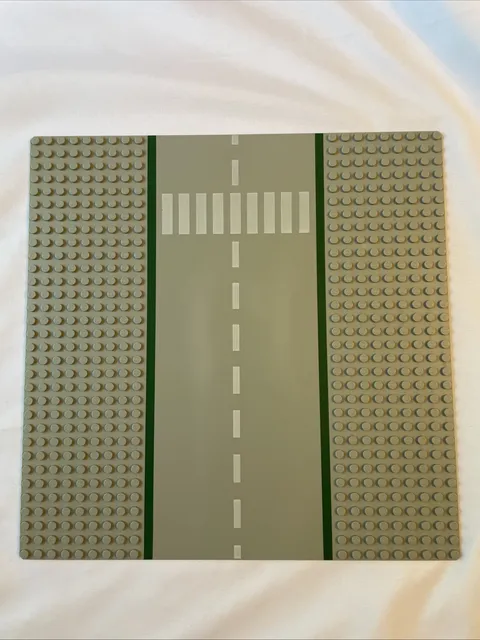 Vintage Lego Base Plate Light Gray Street Road Runway 32 X 32