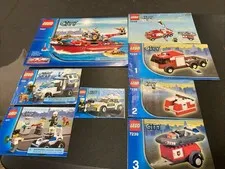 LEGO City 7207 7239 (1, 2, 3) 7285 7279 7236 Fire Police Boat Manual ONLY Lot 07