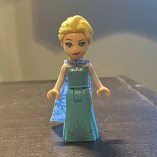 LEGO Minifigure Elsa Disney Frozen with Blue Dress and Cape