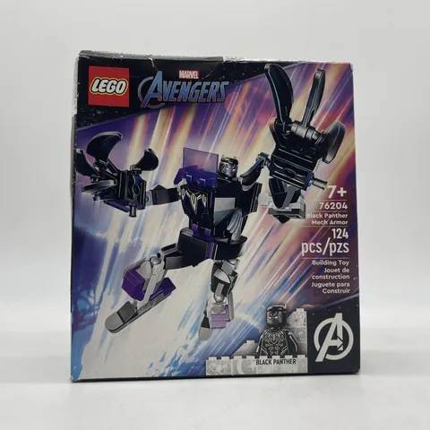 LEGO Marvel Avengers Black Panther Mech Armor 76204 Set 124 pcs! Box Wear
