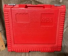 Lego RED Hard Plastic Storage Suitcase Vintage 1984