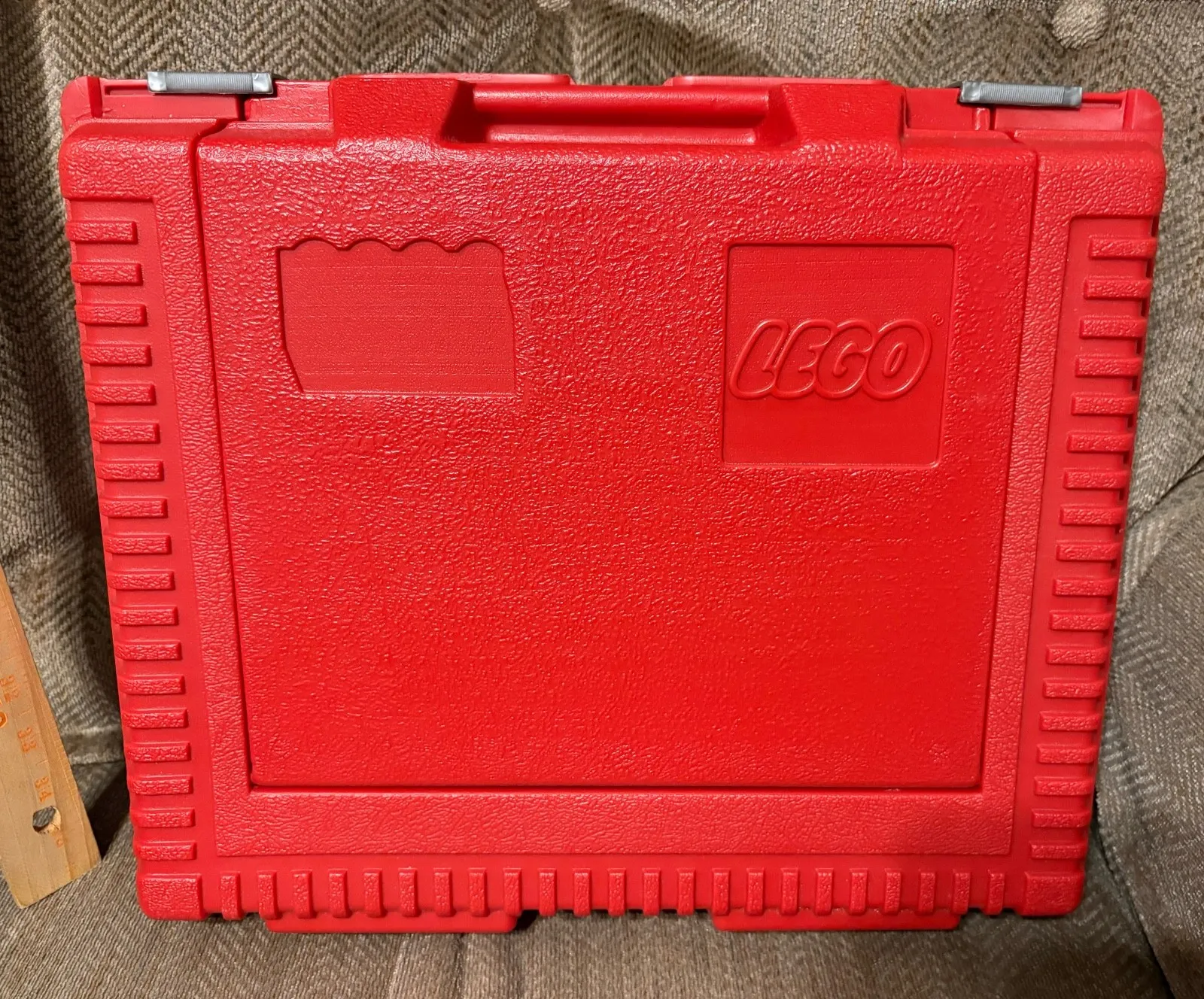 Lego RED Hard Plastic Storage Suitcase Vintage 1984