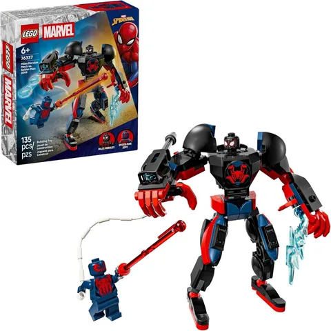 LEGO Marvel: 135pc MILES MORALES MECH vs. SPIDER-MAN 2099 Building Set #76337