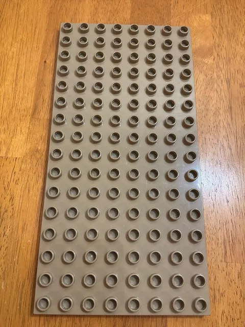 LEGO DUPLO Lot of one (1) 8x16 stud 3/8” thick Dark Beige Baseplate floor base