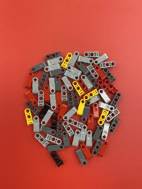 90x LEGO Technic Liftarm Beam Connector Parts Lot Mixed Colors 