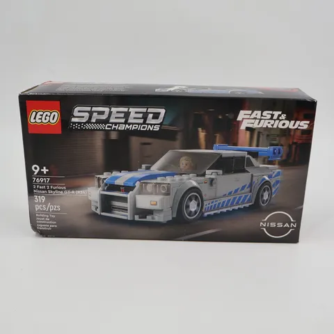 LEGO Speed Champions 76917 2 Fast 2 Furious Nissan Skyline GT-R R34 Grey Blue