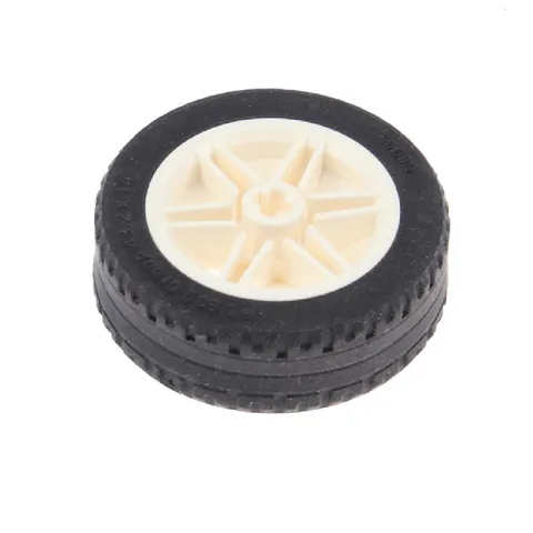 1x LEGO Technic Wheel Rim 43.2x14 Black 30x14 White Car Vehicle 56904c02