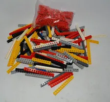 LEGO Technic Bricks Lot 2 lb – Mixed Colors – Red Yellow White Blue – Bulk Parts