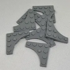 LEGO Parts - Light Bluish Gray Plate 4 x 4 3 x 3 Cutout - No 35044 - QTY 8