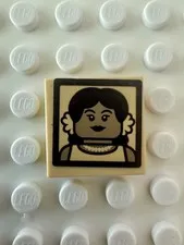 LEGO Tile 2x2 w Sepia Portrait of Female (Leta LeStrange) 3068pb1194 Set 75952