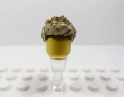 LEGO Dark Tan Short Spiked Hair Minifig H12