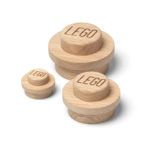 LEGO Storage Products: 40160900 Wooden Oak Soap Treated Wall Hanger Set NEW