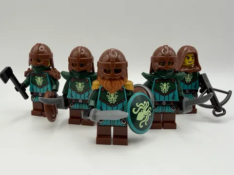 Lego Castle Kraken Knight Minifigure Lot Of 5 From Set 21358 Medieval BRAND NEW