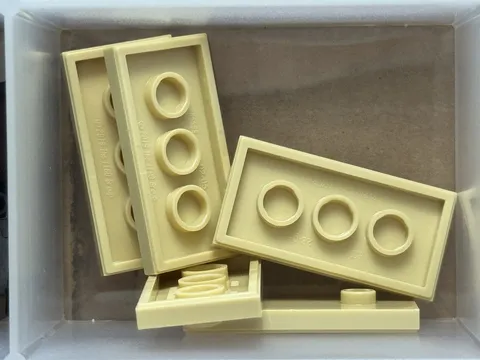 LEGO Parts - Tan Plate 2 x 4 with 2 Studs (Double Jumper) - No 65509 - QTY 5