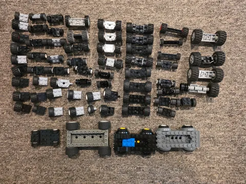 Lego Wheels + Tires + Axles for Car Truck Variety Size 13 ounces