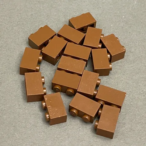 Lego 3004 93792 Brown Replacement Add-on Pieces Parts Lot of 17