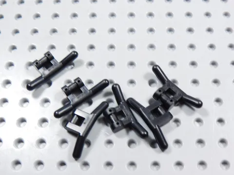 LEGO Lot of 6 Black Handlebars Accessory Utensil Minifig BI