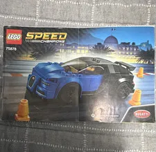 LEGO Speed Champions 75878 Bugatti Chiron Manual Booklet