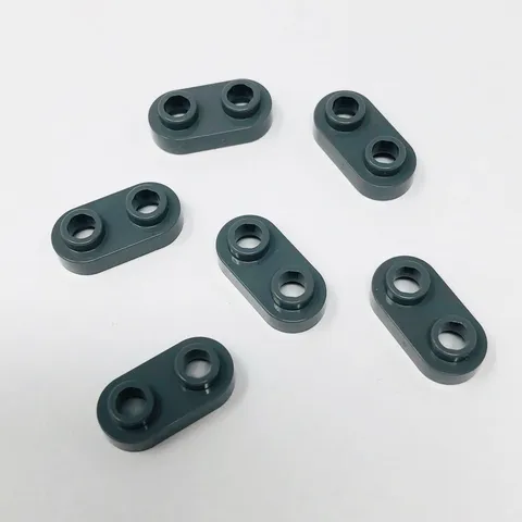35480 LEGO Parts Plate Modified 1x2 Rounded w/ 2 Open Studs DARK BLUISH GRAY (6)