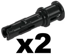 Lego Part 32054 Black TECHNIC PINS 3L with Friction Ridges Stop Bush Qty 2 BK1