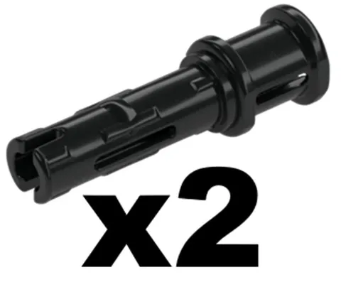 Lego Part 32054 Black TECHNIC PINS 3L with Friction Ridges Stop Bush Qty 2 BK1