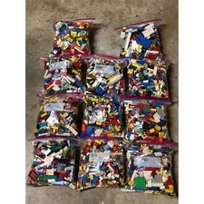 LEGO Bulk Lot 11 Gallon Bags Mixed Bricks Plates Parts Pieces Multi Color 25lb+