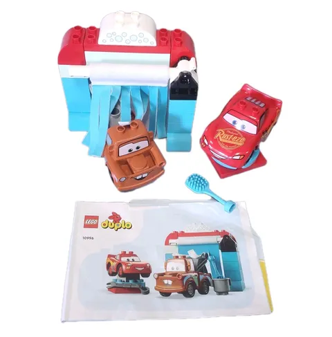 LEGO Duplo 10996 Pixar CARS Lightning McQueen Mater Car Wash Fun - INCOMPLETE