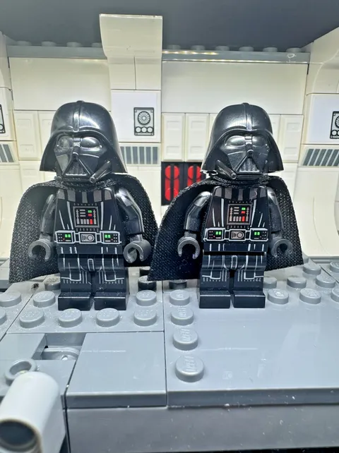 LEGO Star Wars Darth Vader Minifigure Printed Arms Frown sw1249 Lot of 2