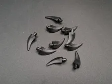 LEGO - 10x - Tooth - Claw - Tooth - Claw - Medium - Black - 87747