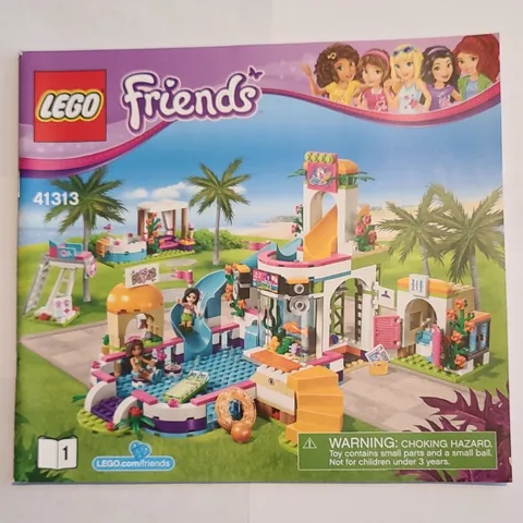 LEGO Heartlake Summer Pool 41313 Illustrated English Instruction Manual Booklet