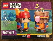 LEGO 40910 Fortnite BrickHeadz Beef Boss & Skye Figures New