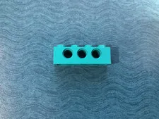 LEGO PART 3701 TECHNIC BRICK 1 X 4 WITH HOLES (DARK TURQUOISE)