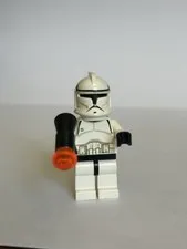 LEGO Star Wars Phase 1 Clone Trooper Minifigure sw0058 Vintage 2002 Black Head
