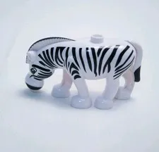 LEGO DUPLO Striped Zebra Ridged Mane - Animal Safari Zoo Circus