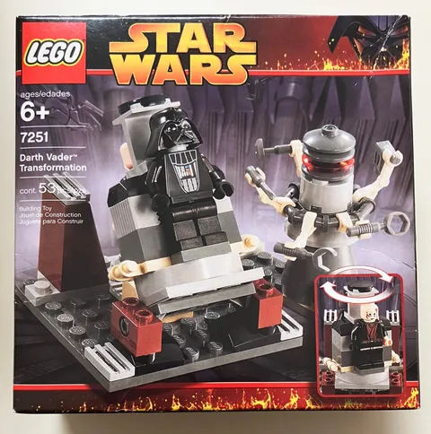 Lego 7251 Darth Vader Transformation Star Wars 2005 Brand New Factory Sealed