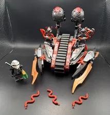 LEGO Ninjago Vermillion Invader & Zane No Box No Manual Missing Small Bush Piece