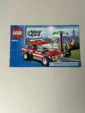 LEGO® City 60001 Fire Chief Car Instruction Manual Only! Red Fire Car