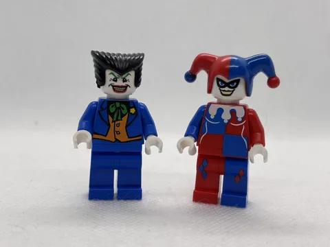 Lego - Joker & Harley Quinn (Blue Variant) 2006 Custom (UV Printed) Minifigures
