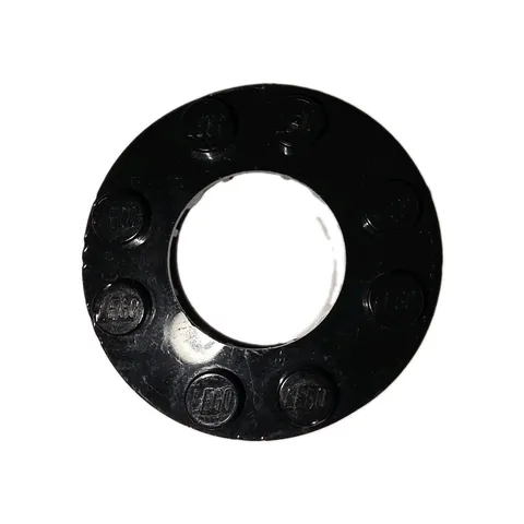 11833 LEGO Parts Plate Round 4x4 w/ 2x2 Hole BLACK (1)