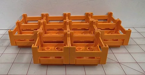 Lego Duplo Crate Items Storage Crates Orange Lot Of 10