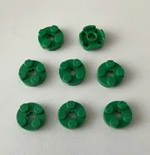 Lego 8x New Pieces Plate 2x2 Round GREEN #4032