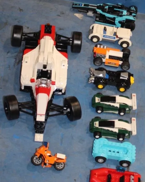 Lot 10 LEGO Vehicles - Formula Racing Champions -Motorcycle-Mini Builds & more