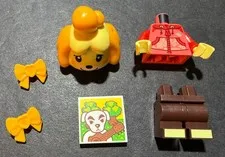 Lego Isabelle 77052 Minifigure Animal Crossing ani014   Nintendo w/Printed Tile