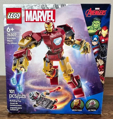 LEGO Marvel Iron Man Mech vs. Ultron Superhero NEW Unopened Box 76307 Avengers
