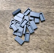 LEGO Dark Bluish Gray 1 X 2 Tile. QTY 20 Part No. 3069.